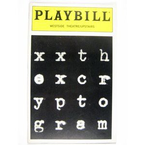Cryptogram Playbill May 1995 Ed Begley JR Felicity Huffman Shelton Dane Westside